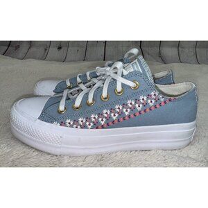 CONVERSE Women’s Chuck Taylor AS Lift Embroidered Florals Shoe A12051C Size 8